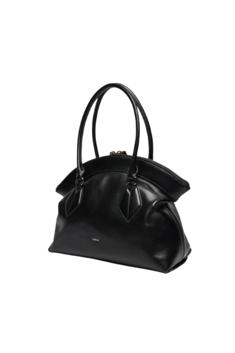 FURLA ERICA M TOTE 100% LEATHER NERO