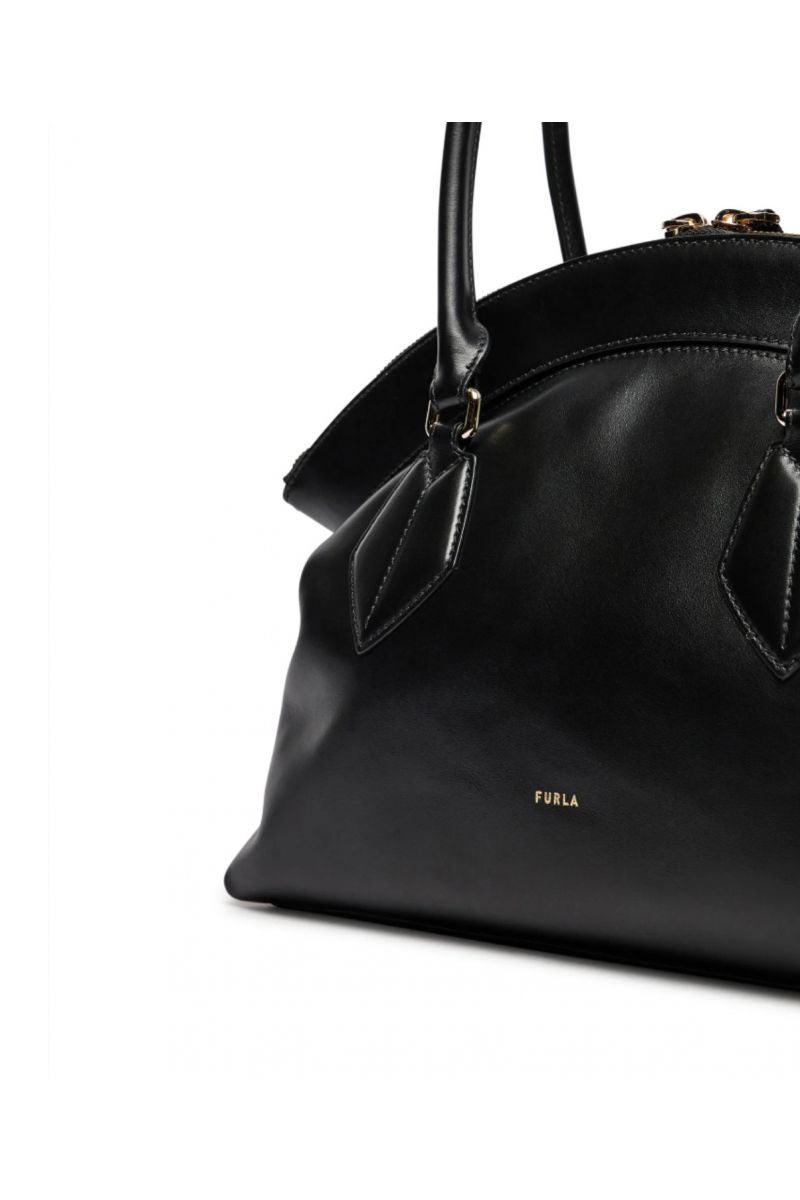 FURLA ERICA M TOTE 100% LEATHER NERO