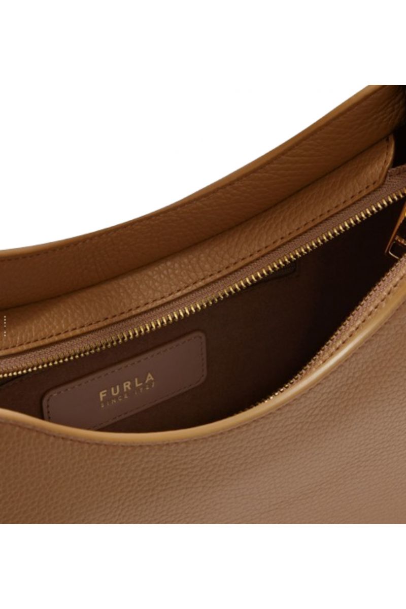 FURLA SFERA S HOBO 100% LEATHER DESERTO