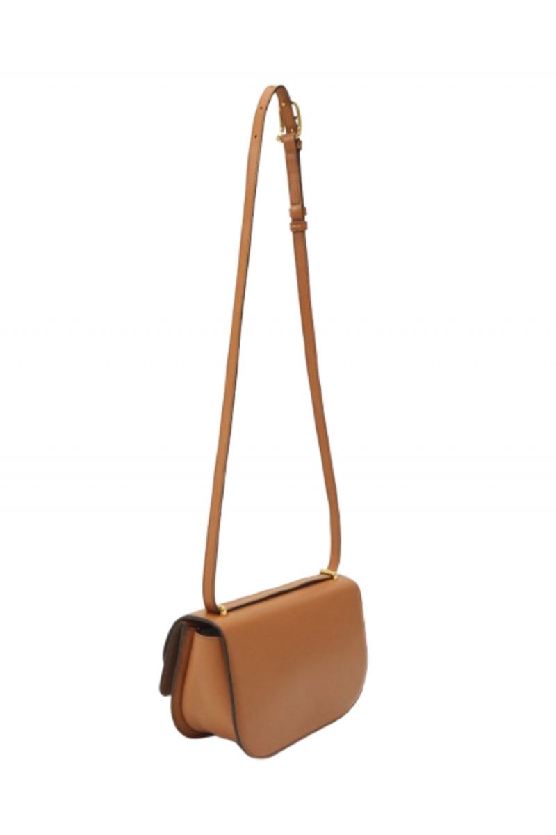 FURLA SFERA S SHOULDER BAG 100% LEATHER BRANDY