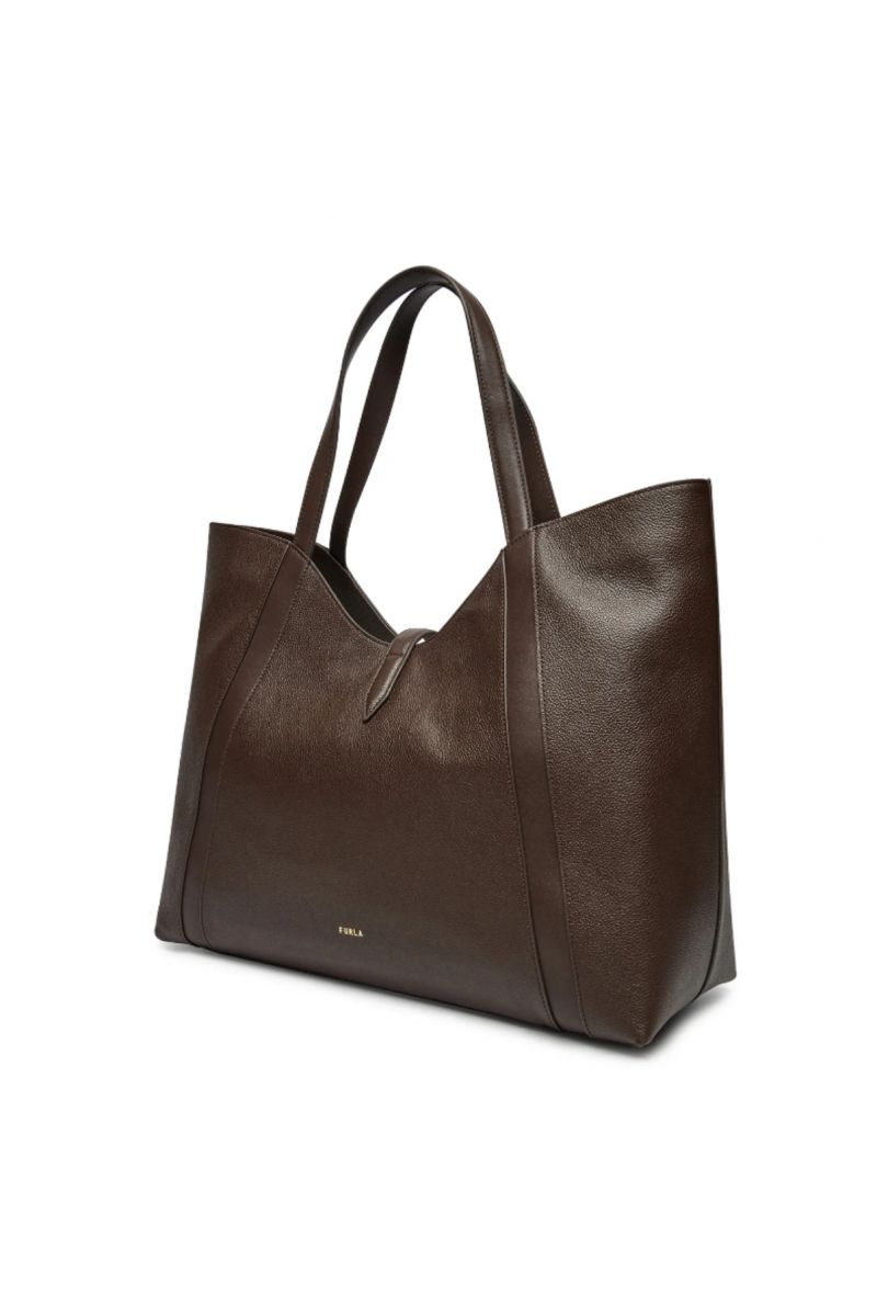 FURLA GOCCIA XL HOBO 100% LEATHER CIOCCOLATO