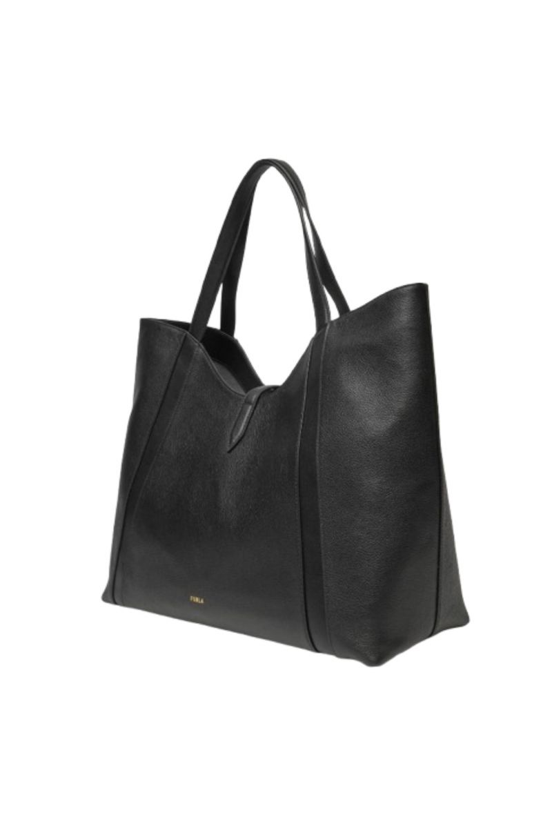 FURLA GOCCIA XL HOBO 100% LEATHER BLACK