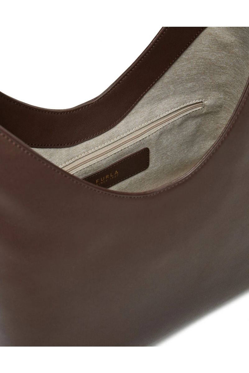 FURLA GOCCIA M HOBO 100% LEATHER CIOCCOLATO