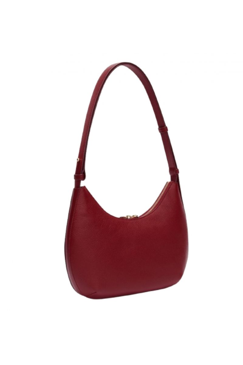 FURLA GOCCIA S SHOULDER BAG 100% LEATHER BORDEAUX