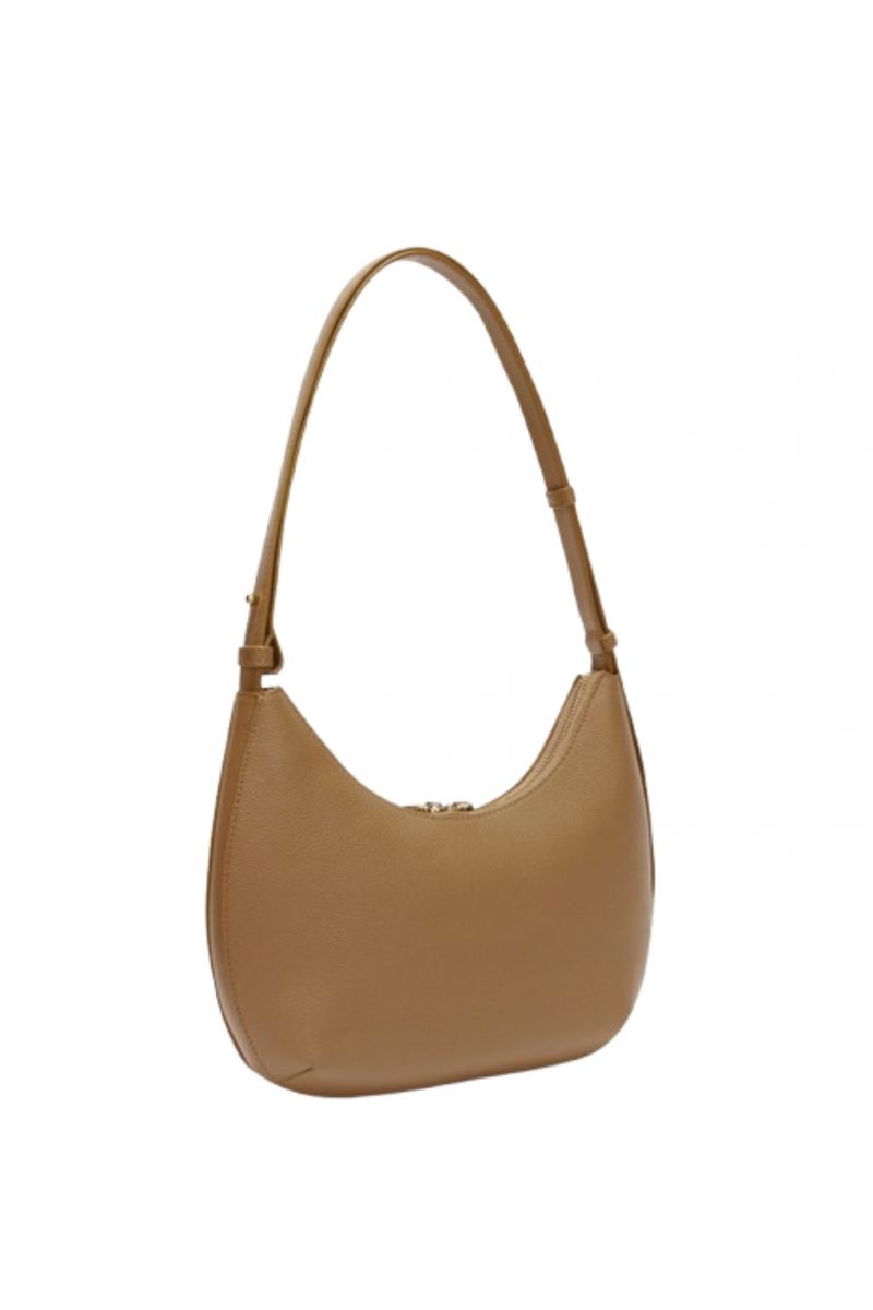 FURLA GOCCIA S SHOULDER BAG 100% LEATHER BEIGE