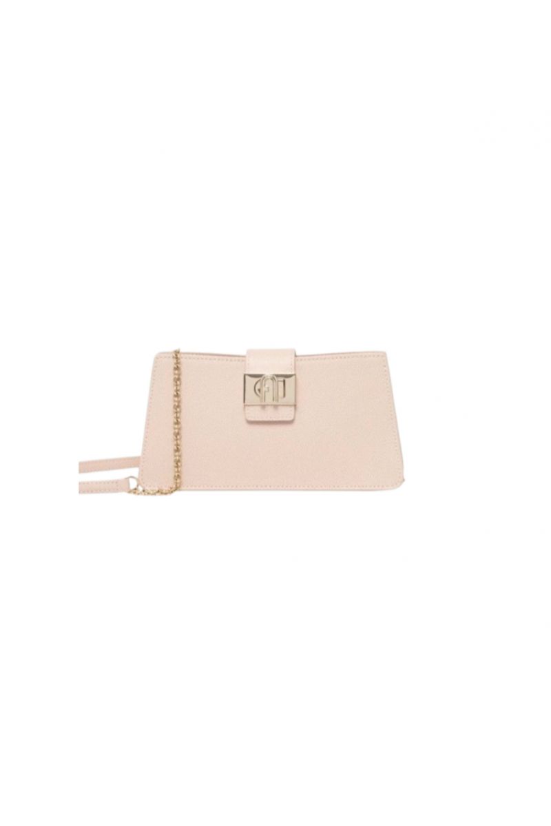 FURLA 1927 MINI CROSSBODY 100% LEATHER ECRU