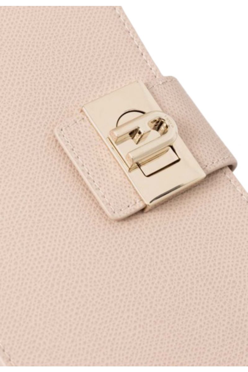 FURLA 1927 MINI CROSSBODY 100% LEATHER ECRU