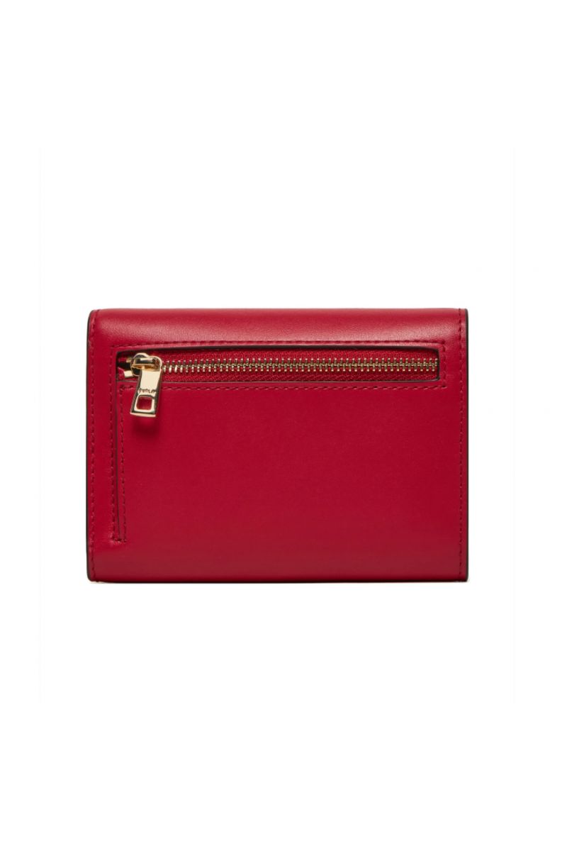 FURLA SFERA M COMPACT WALLET 100% LEATHER VINTELLO ROMA ROSSO VENEZIANO