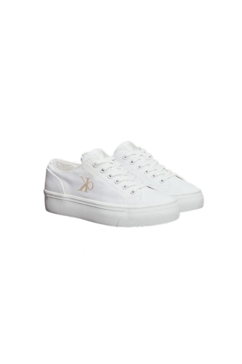 CALVIN KLEIN - VULC FLATFORM LOW CV MG WHITE-LOGO - 357653