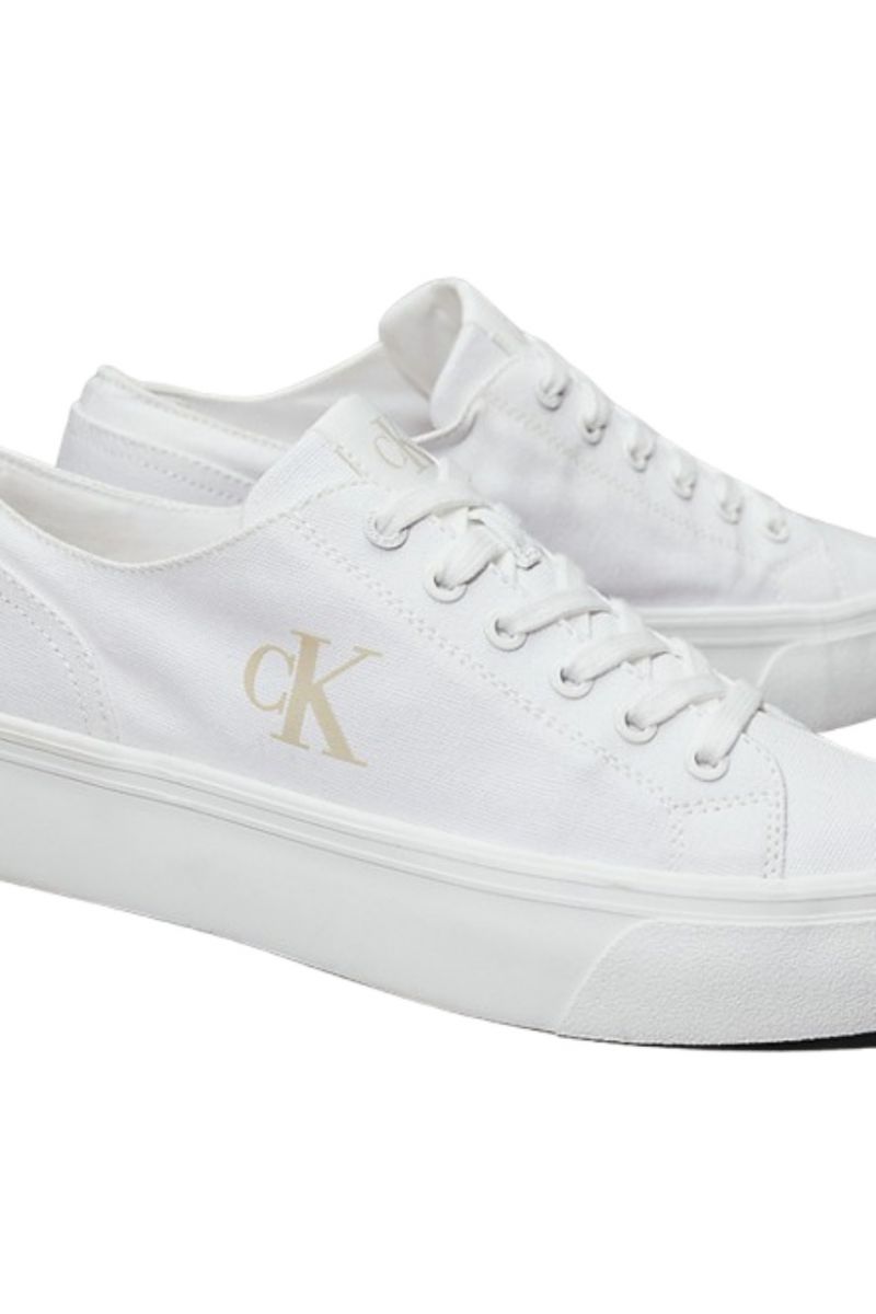 CALVIN KLEIN - VULC FLATFORM LOW CV MG WHITE-LOGO - 357653